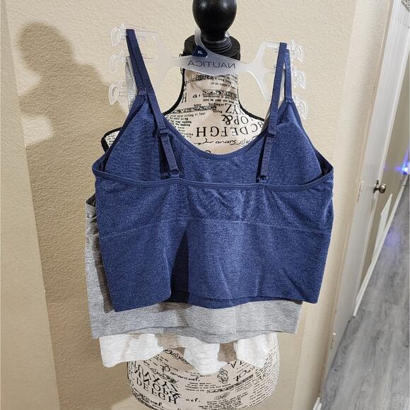Nautica 3pk active athletic workout lounge bras‎ bralettes plus size large new - Picture 7 of 8